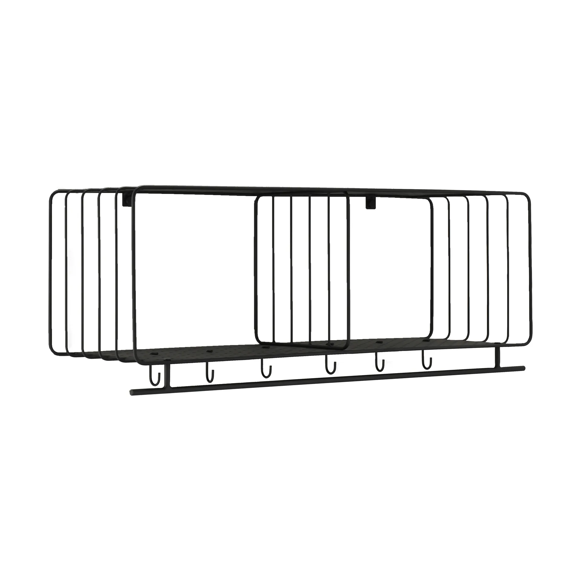 Nod 北欧极简风 入户墙面置物架/衣帽架 90cm, 黑色 Scandi Living