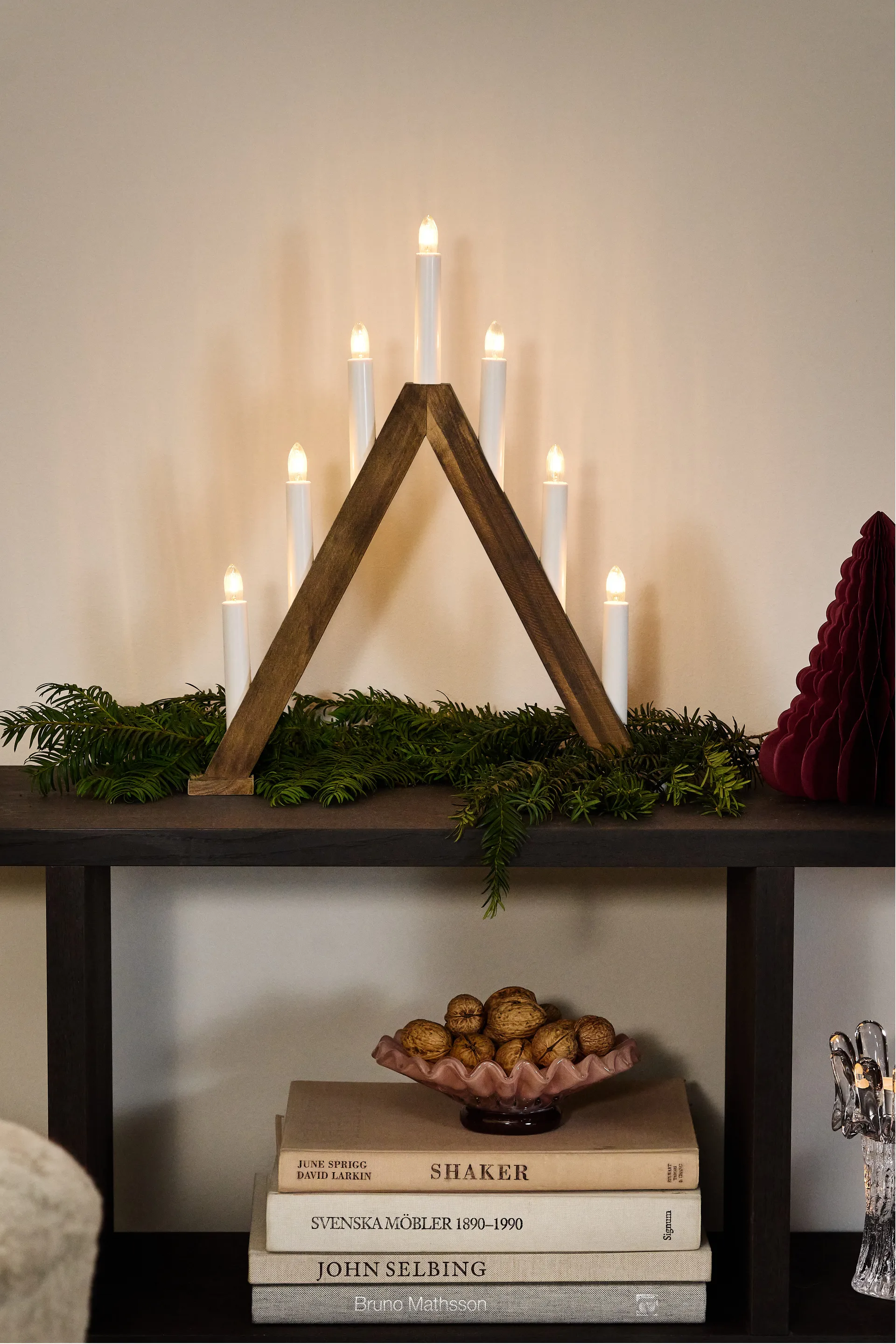 Nord advent 烛台 40 cm, Dark stained Scandi Living