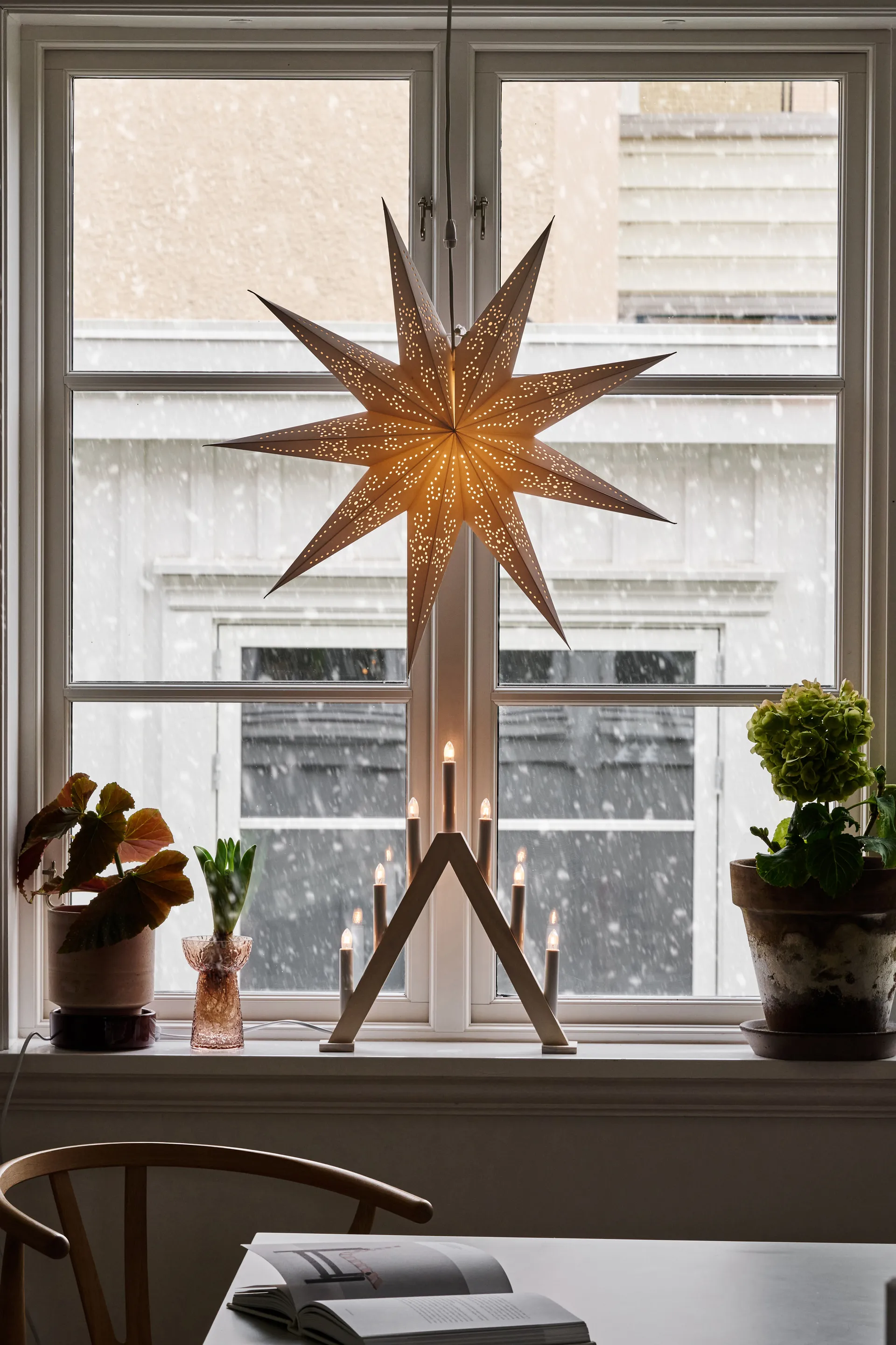 Nord advent 烛台 40 cm, 白色 stained Scandi Living