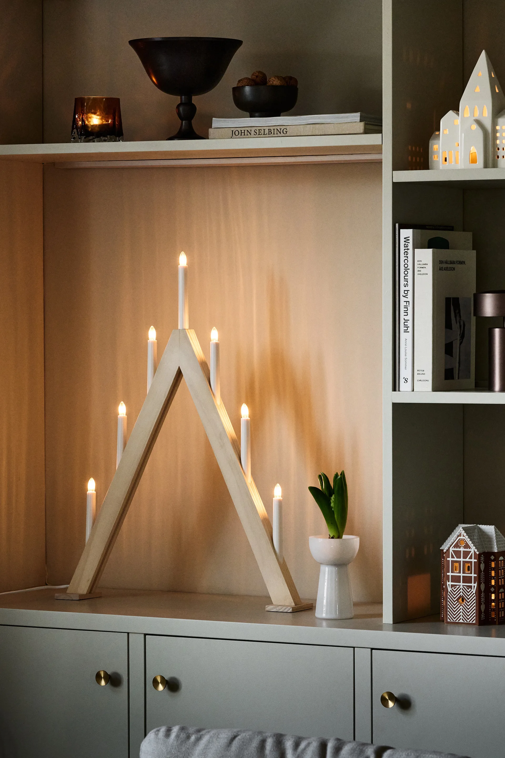 Nord advent candelabra 60 cm, 白色 stained Scandi Living