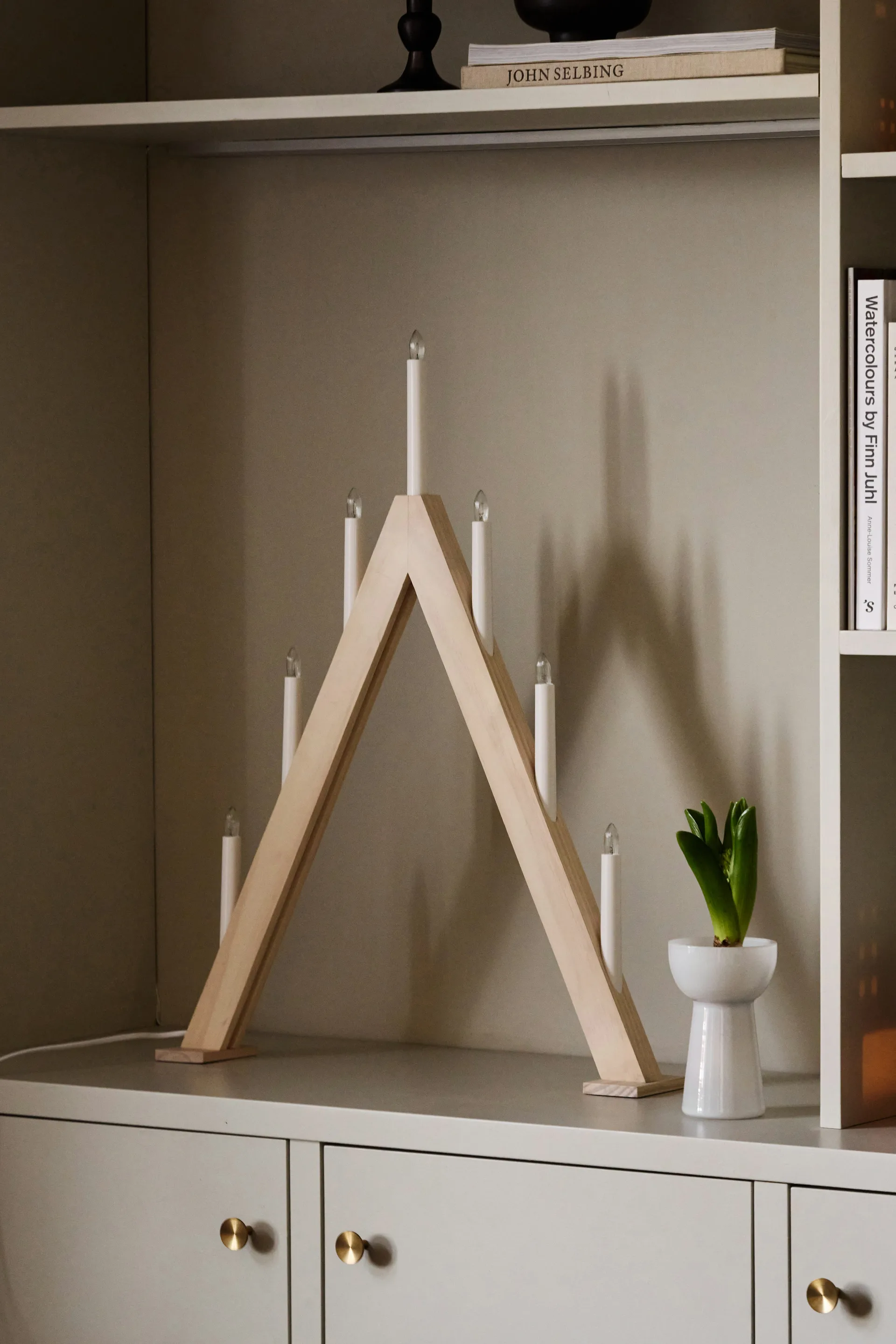 Nord advent candelabra 60 cm, 白色 stained Scandi Living