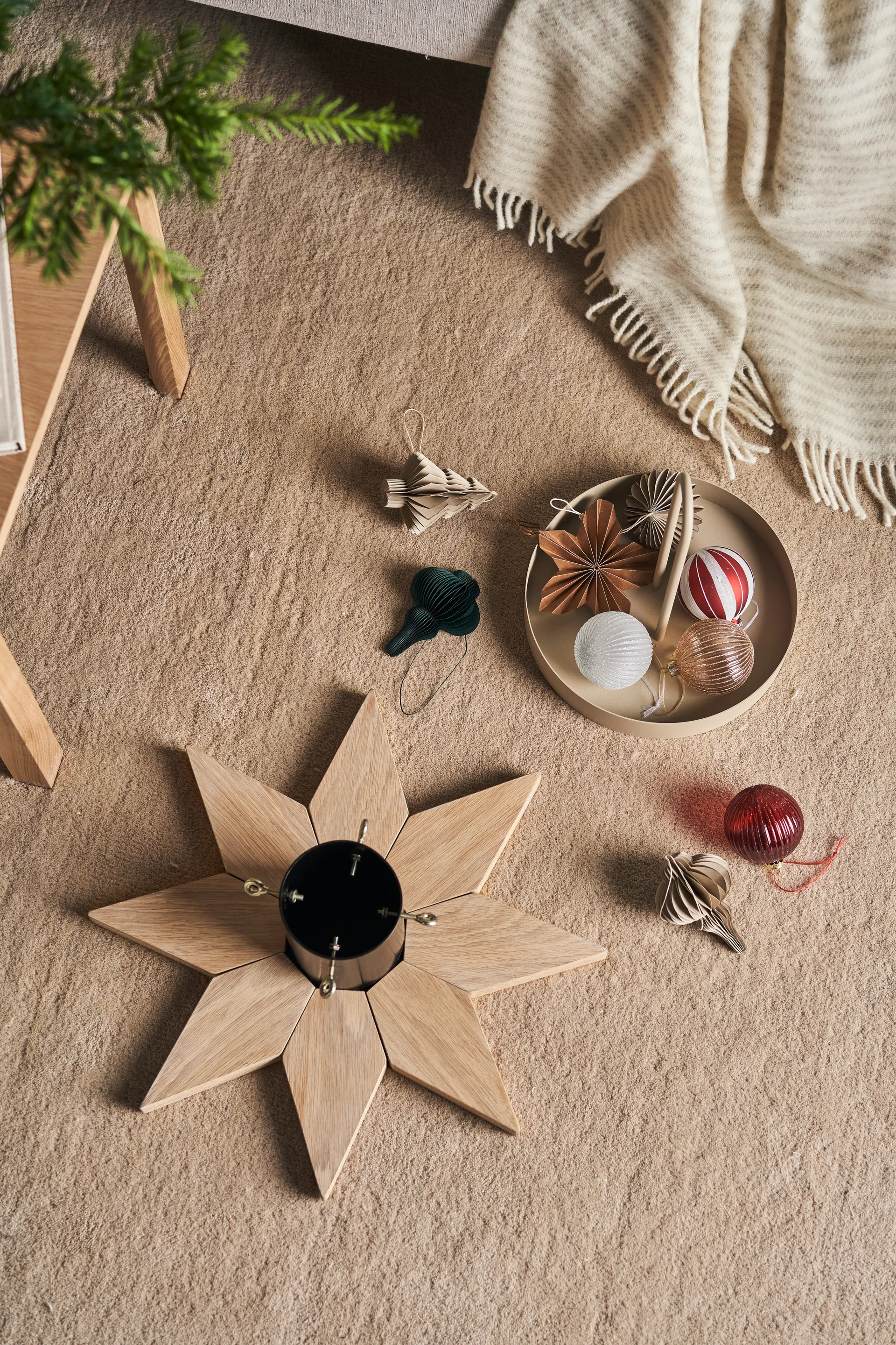 Norr Christmas tree trivet, 白色 lase红色 Scandi Living