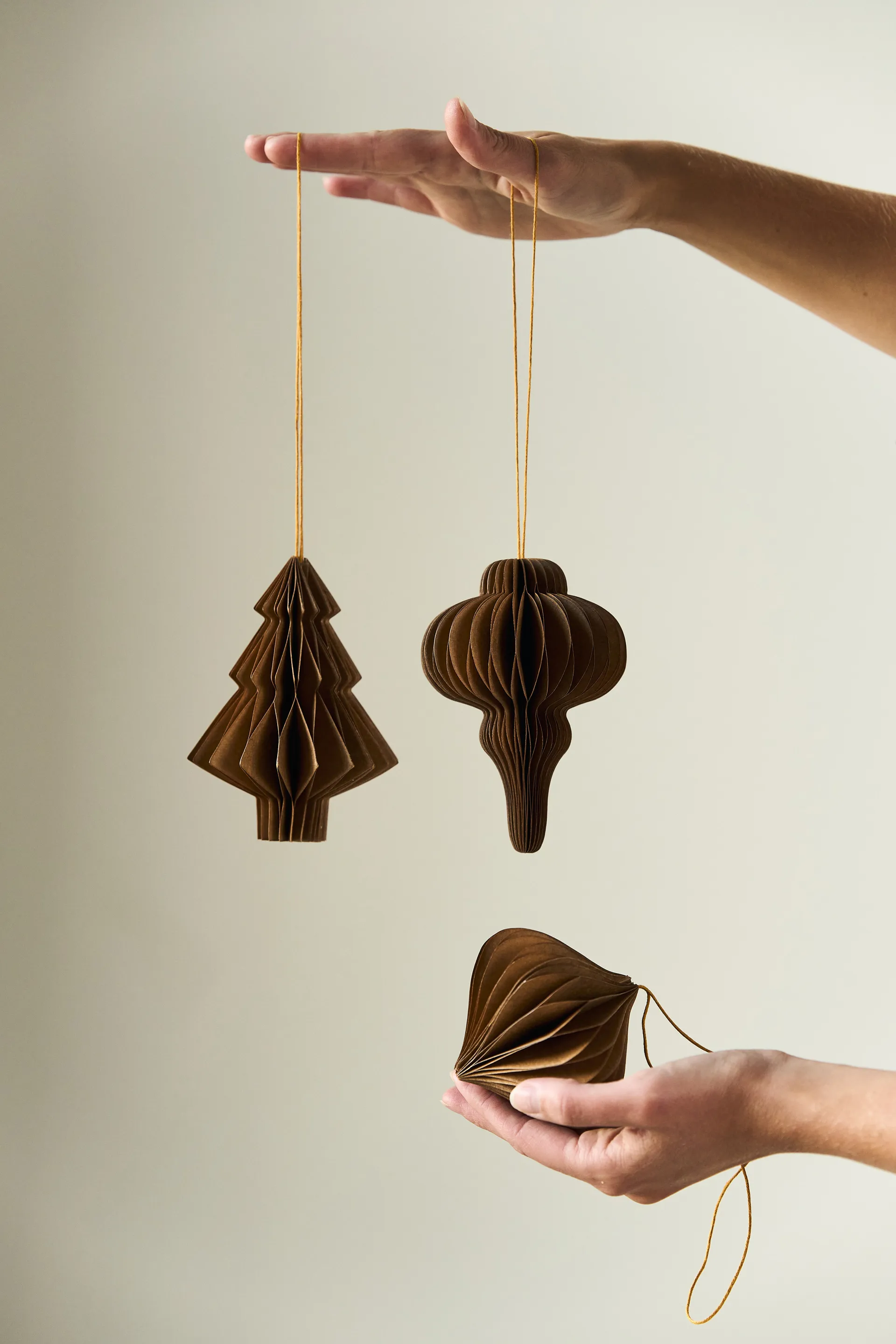 Onion baubles 四件套装, Natural Scandi Living