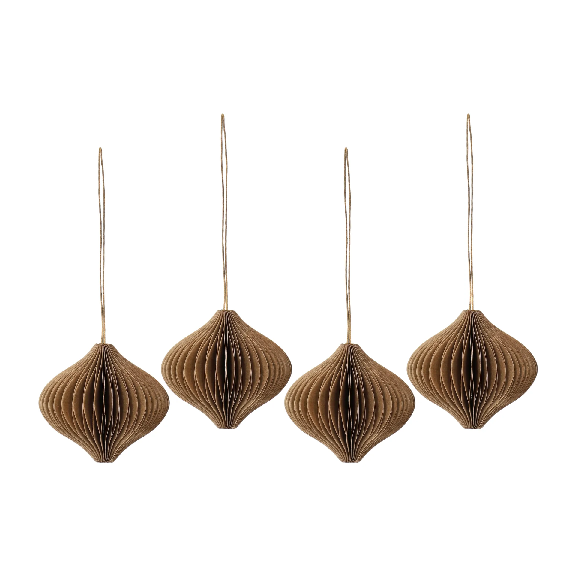 Onion baubles 四件套装, Natural Scandi Living