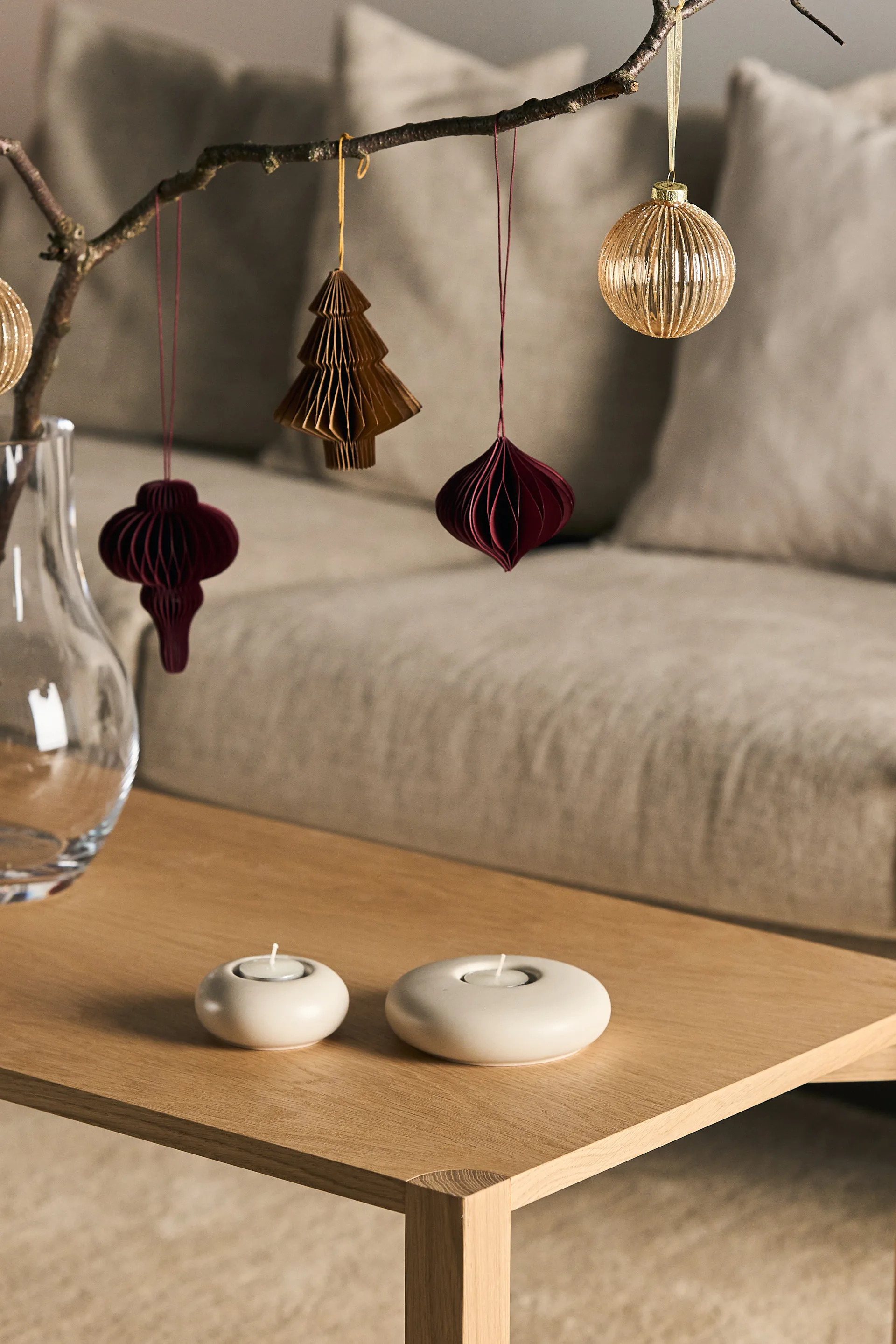 Onion baubles 四件套装, 红色 Scandi Living