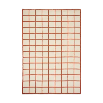 Pasture 羊毛地毯 natural white/rust - 170x240cm - Scandi Living