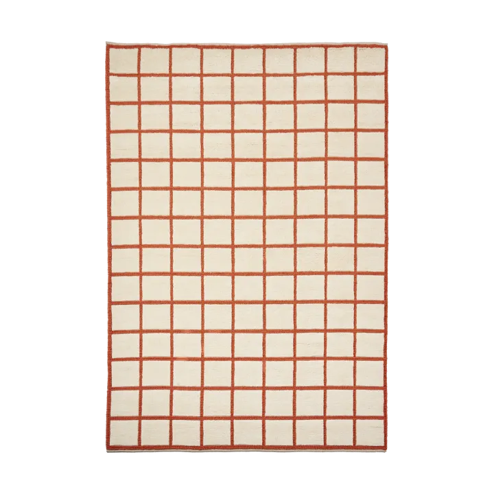 Pasture 羊毛地毯 natural white/rust - 170x240cm - Scandi Living