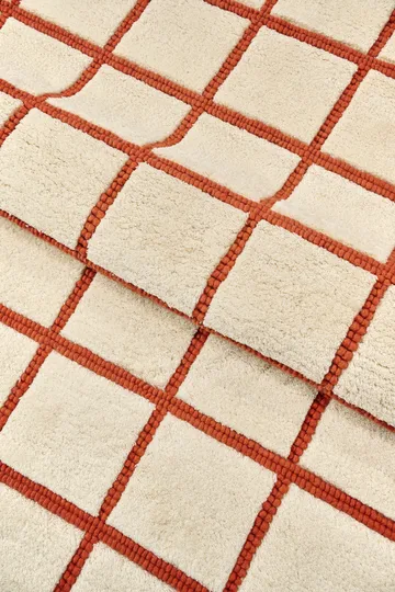 Pasture 羊毛地毯 natural white/rust - 170x240cm - Scandi Living