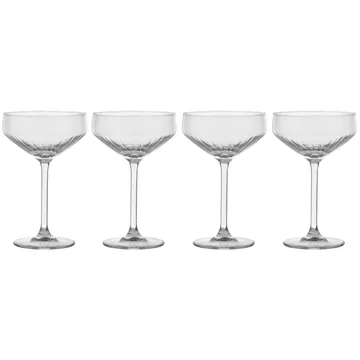 Pristine碟形香槟杯 290ml 4件装 - 透明 - Scandi Living