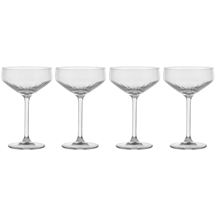 Pristine碟形香槟杯 290ml 4件装 - 透明 - Scandi Living
