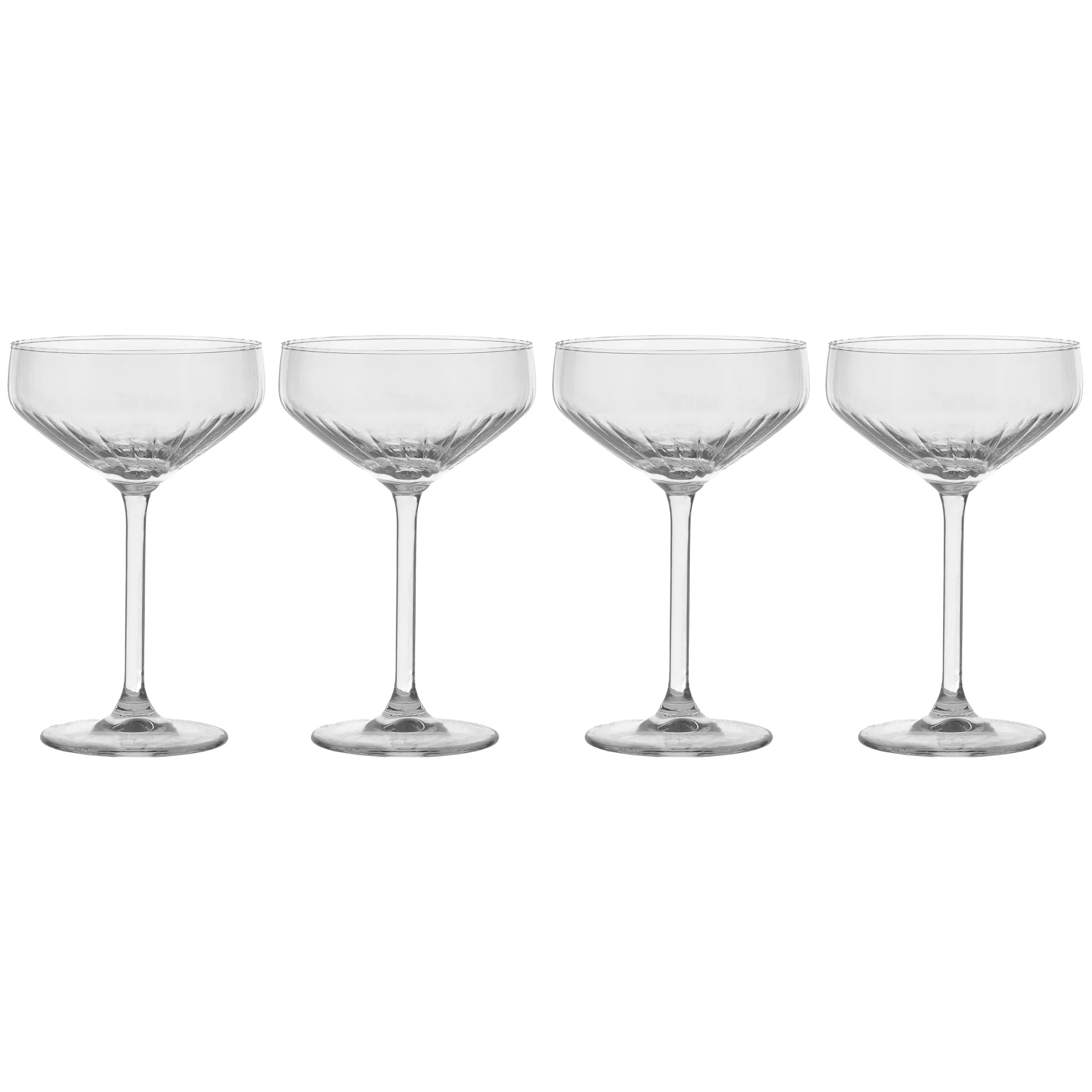 Pristine champagne coupe 玻璃 29 cl 四件套装, 透明 Scandi Living