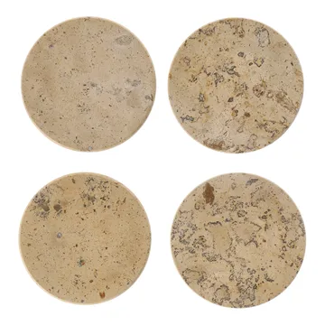 Ridge玻璃杯垫 Ø10cm 4件装 - 大理石纹 - Scandi Living