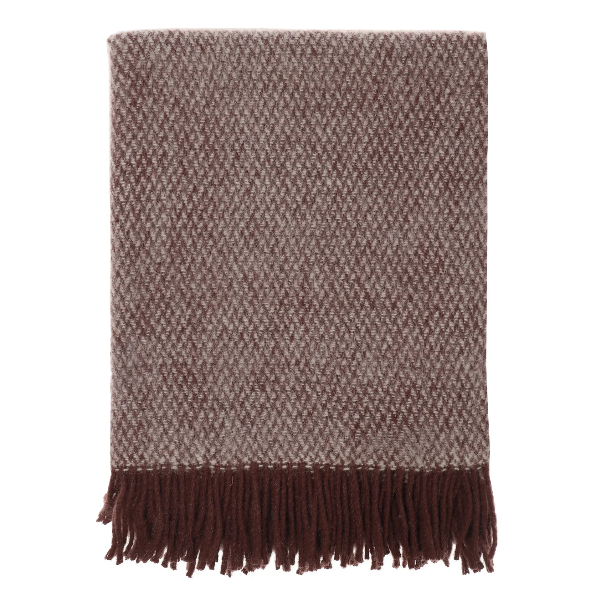 Sandstone 厄尔岛系列 新西兰羊毛毯 130x180 cm, Burgundy Scandi Living