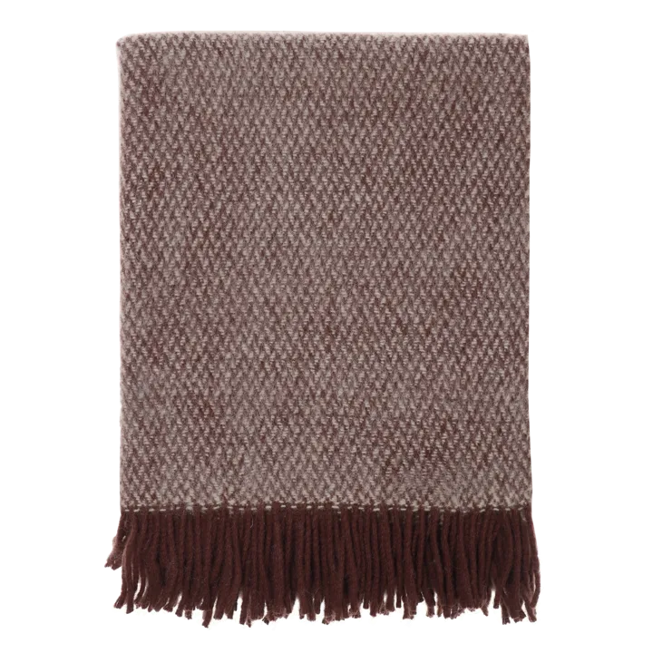 Sandstone 厄尔岛系列 新西兰羊毛毯 130x180 cm - 勃艮第红 - Scandi Living