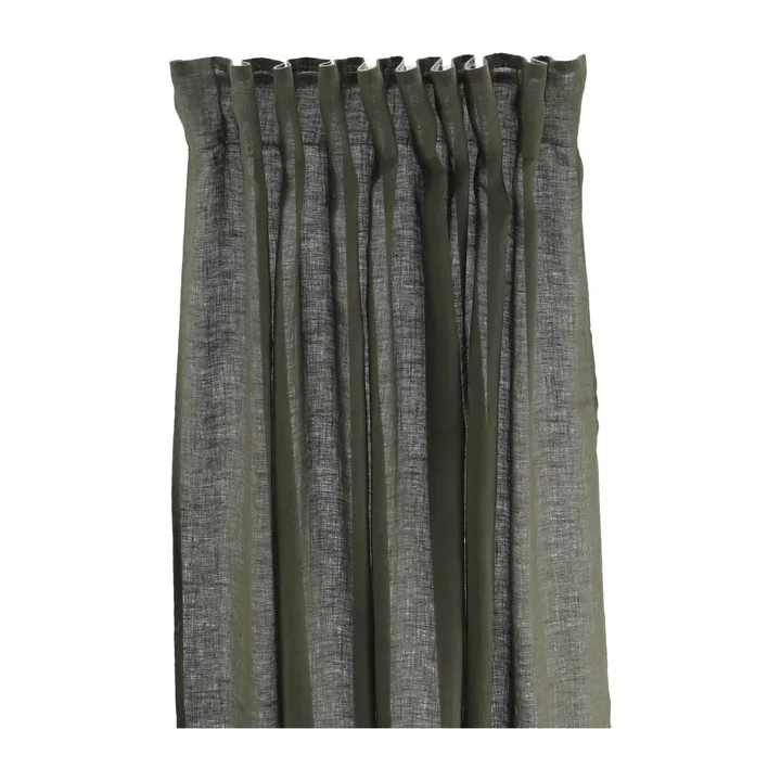 Serenity curtain with multiband 129x250 cm - 森林绿 - Scandi Living