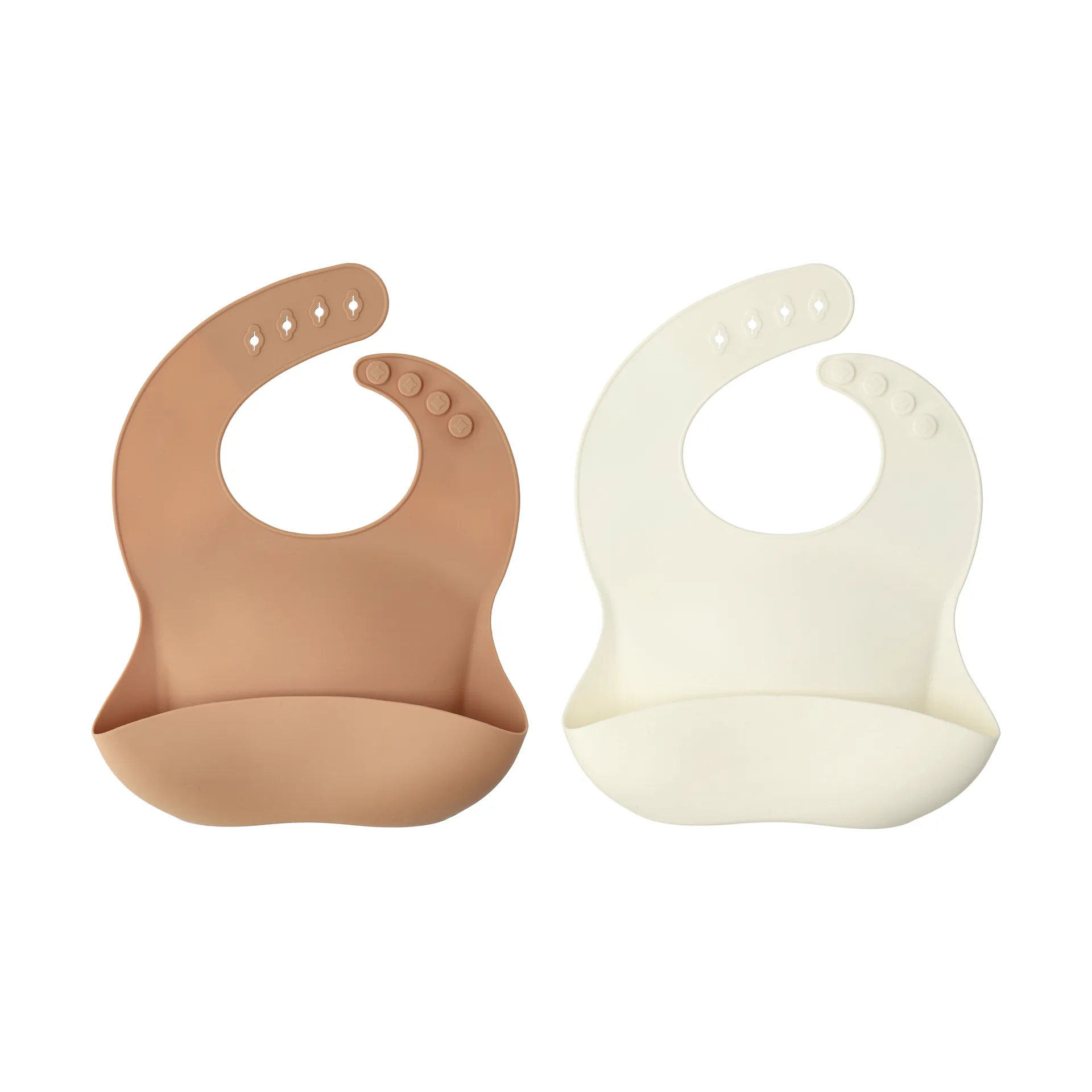 Silly bib silicone 两件套装, Vanilla-榛果 Scandi Living