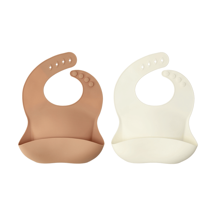 Silly bib silicone 两件套装 - Vanilla-榛果 - Scandi Living