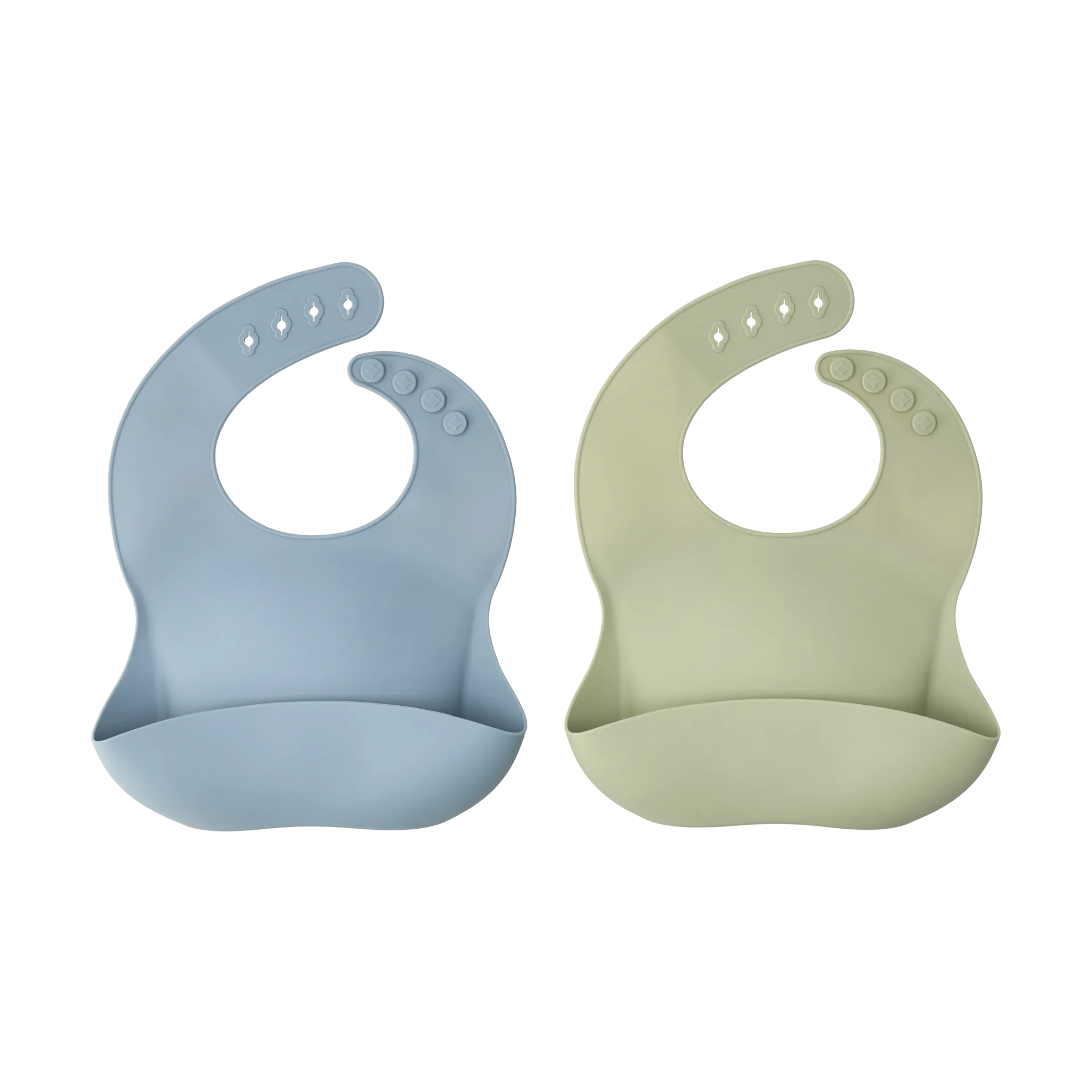 Silly bib silicone 两件套装, 青蓝色 Scandi Living