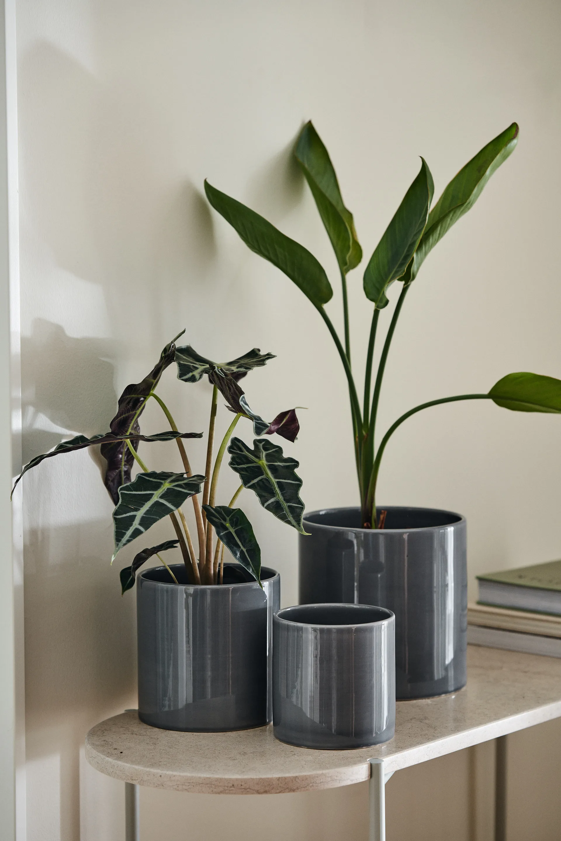 Sleek 花盆 Ø15 cm, Charcoal Scandi Living