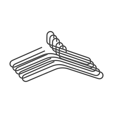 Smooth 衣架/架子 五件套装 - 黑色 - Scandi Living