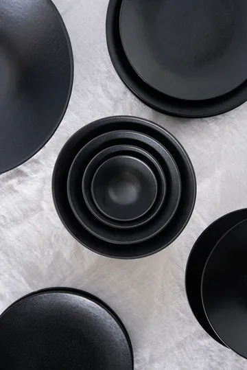 Terra 手工炻器艺术釉汤碗 - 黑色炻瓷_Ø16cm - Scandi Living
