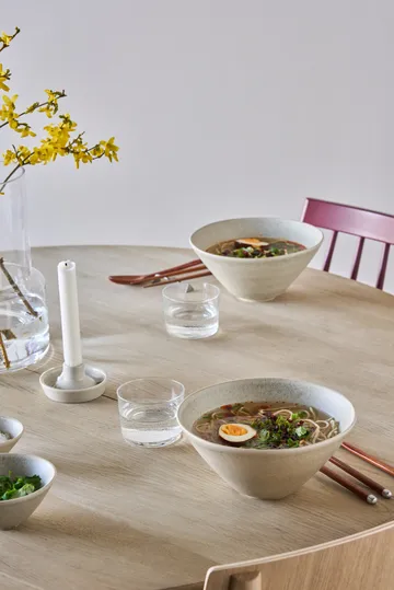 Terra 手工炻器艺术釉拉面碗 - 米色炻瓷_Ø20cm - Scandi Living