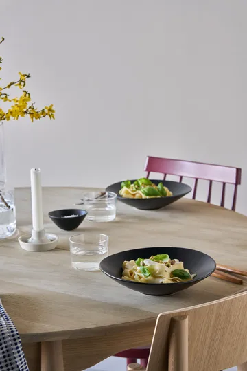 Terra 手工炻器艺术釉意面盘 - 黑色炻瓷_Ø22.5cm - Scandi Living