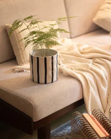 Thrive flowerpot Ø16 cm - 白黑 - Scandi Living