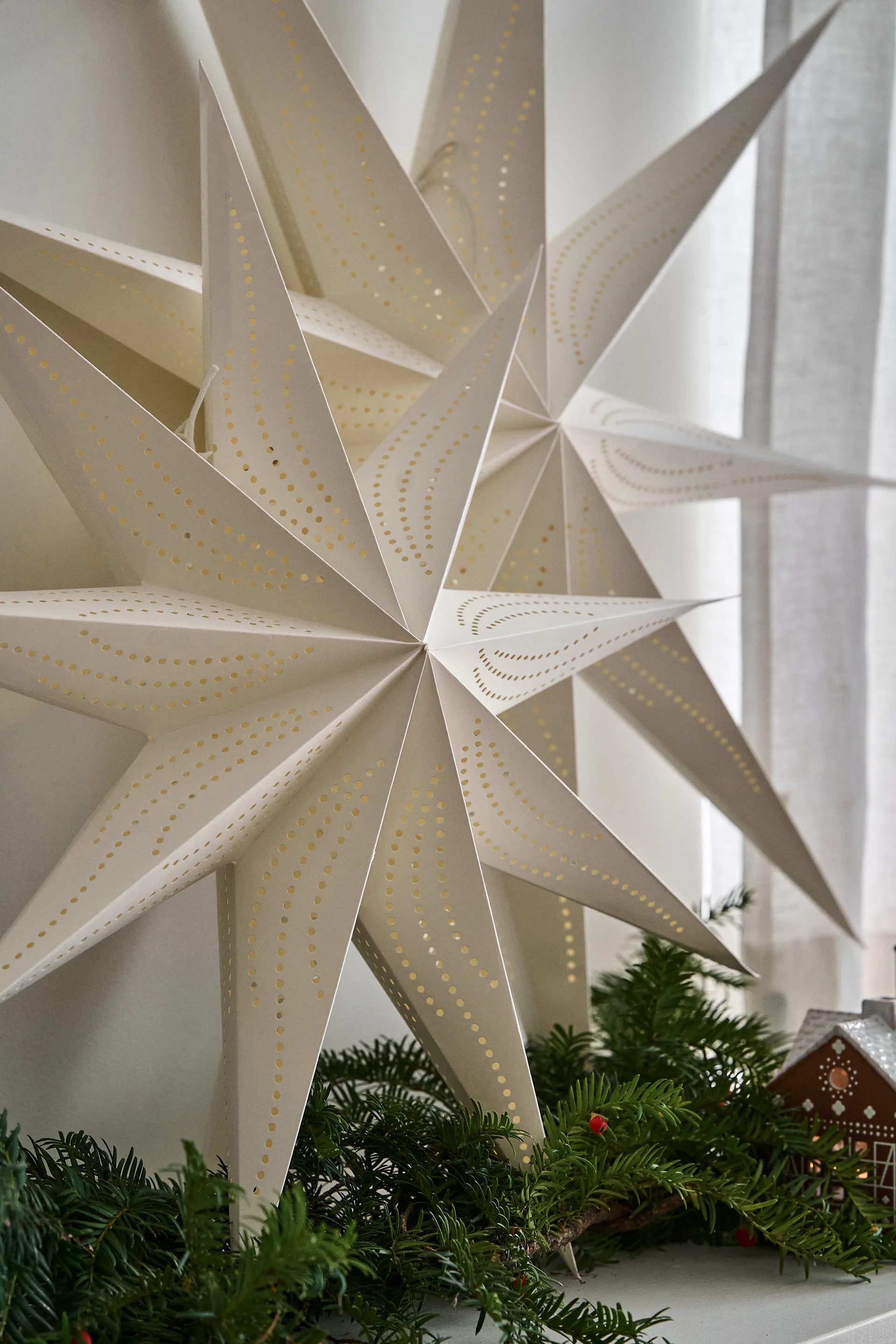 Veil advent star, 白色_Ø90cm Scandi Living