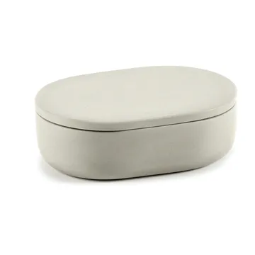 Cose 椭圆形带盖小号储物罐 3.3x10.2cm - 米色 - Serax