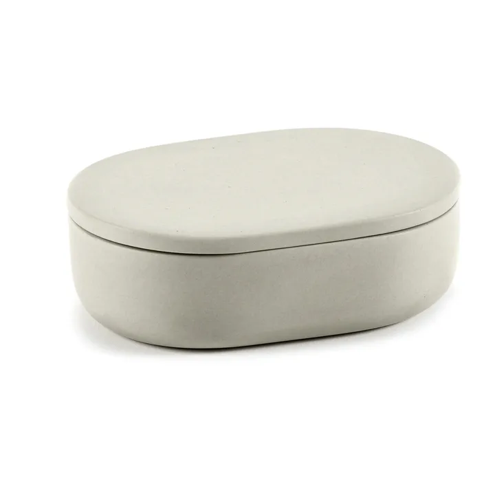 Cose 椭圆形带盖小号储物罐 3.3x10.2cm - 米色 - Serax