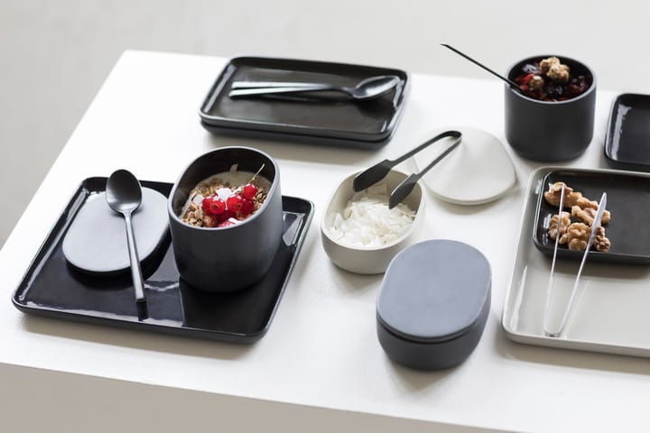 Cose storage jar oval with lid S 3.3x10.2 cm, 米色 Serax