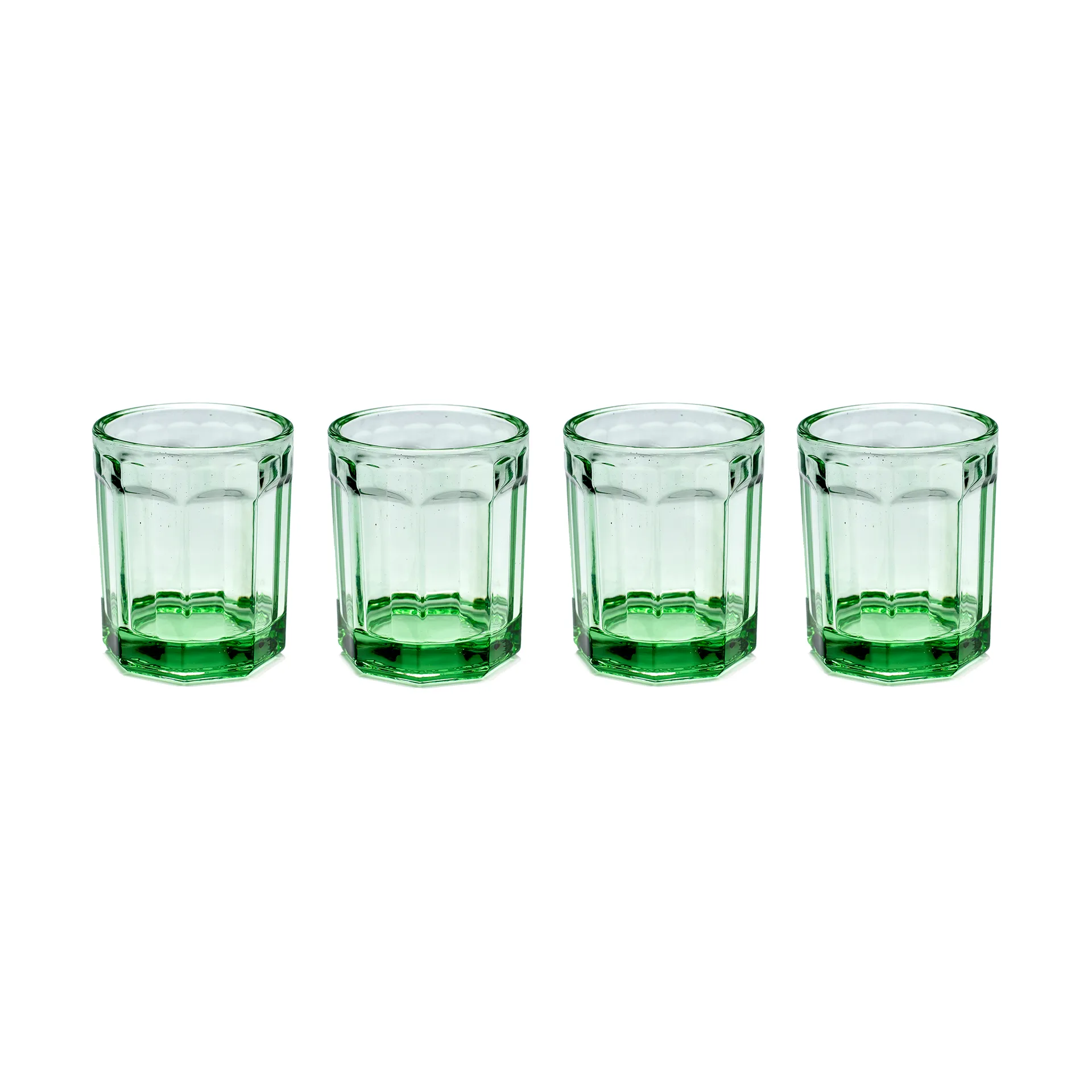 Fish & Fish drinking glass 22 cl 四件套装 绿色,  Serax