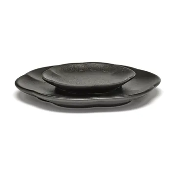 Inku 楞纹盘 中号 13.9cm - 黑色 - Serax