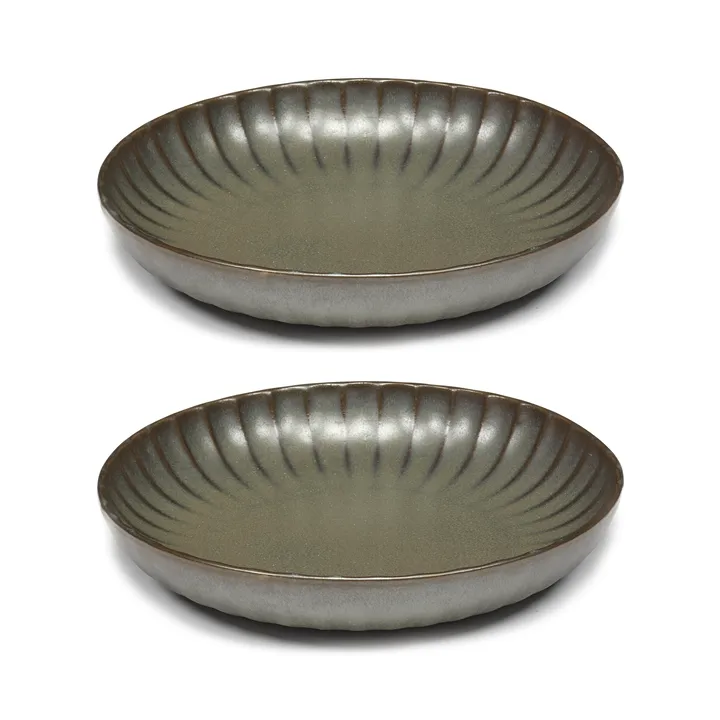 Inku 中号高边盘 Ø21cm 2包装 - 绿色 - Serax