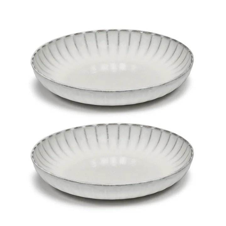 Inku 中号高边盘 Ø21cm 2包装 - 白色 - Serax