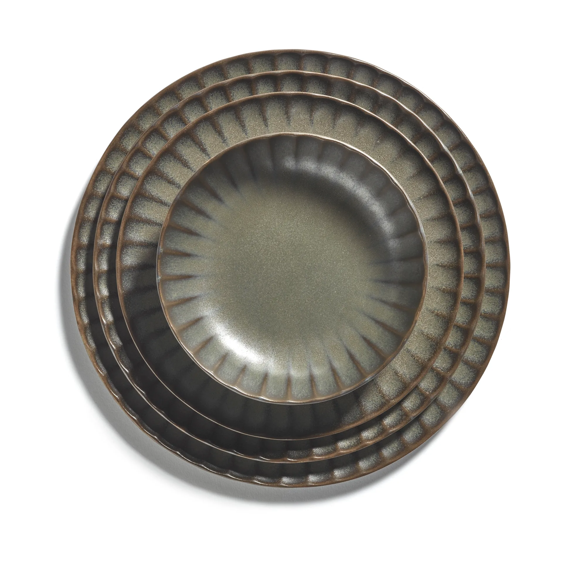 Inku high 盘子 XS Ø16 cm 两件套装, 调和绿 Serax