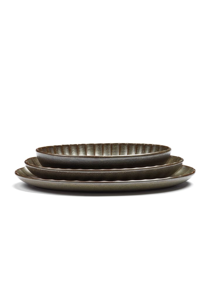 Inku oval 碗 S 13x19 cm, 绿色 Serax