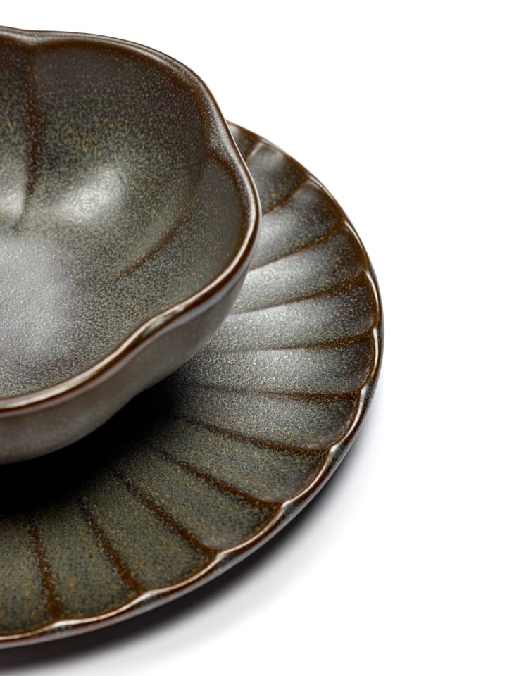 Inku ridged 碗  M 11 cm, 绿色 Serax