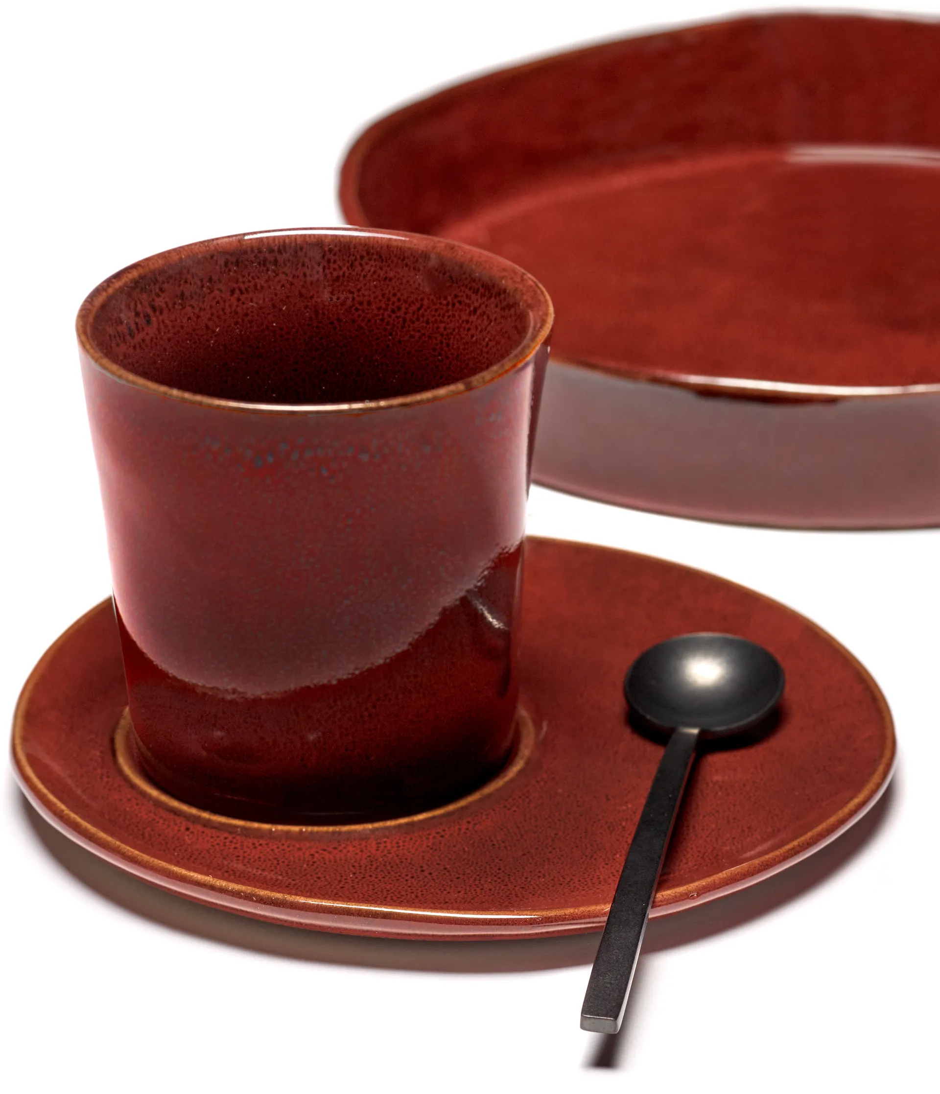 La Mère 咖啡杯碟 Ø14.5cm 2支装, 威尼斯红 Serax