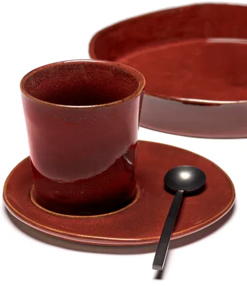 La Mère 咖啡杯碟 Ø14.5cm 2支装 - 威尼斯红 - Serax