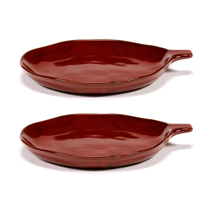 La Mère 带把手托盘 Ø17cm 2支装 - 威尼斯红 - Serax