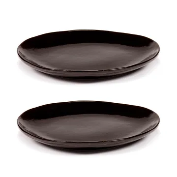 La Mère 小号餐盘 Ø18cm 2支装 - 深棕色 - Serax