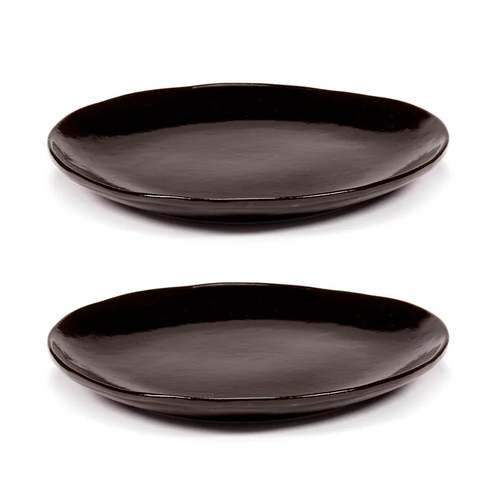 La Mère 小号餐盘 Ø18cm 2支装 - 深棕色 - Serax
