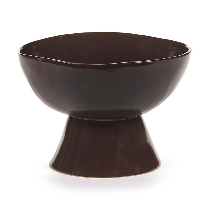 La Mère 大号高脚碗 Ø20.5cm - 深棕色 - Serax