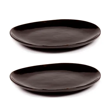 La Mère 中号餐盘 Ø20cm 2支装 - 深棕色 - Serax