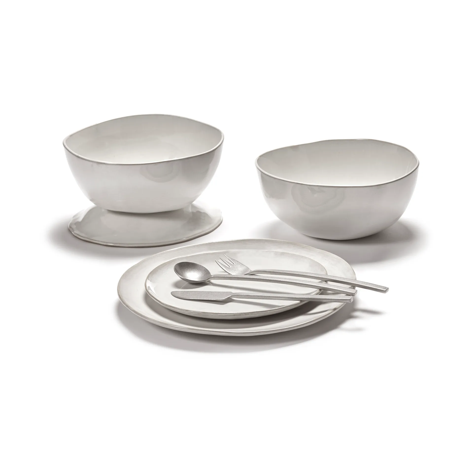 La Mère 中号餐盘 Ø20cm 2支装, 米白色 Serax