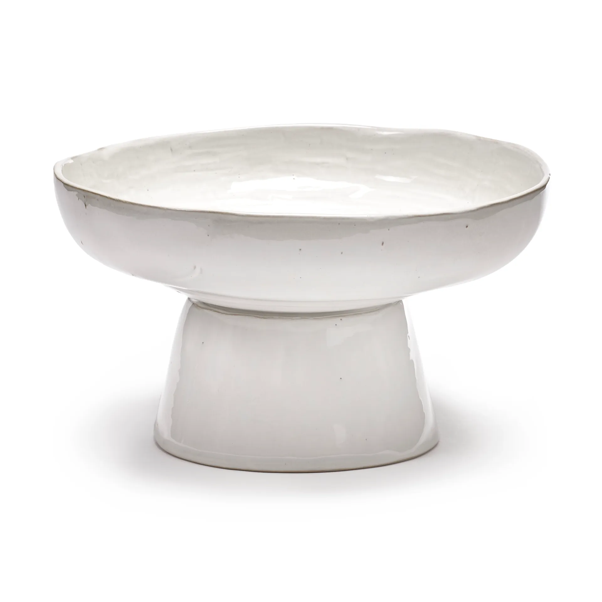 La Mère serving 托盘 on foot Ø31 cm, 米白色 Serax