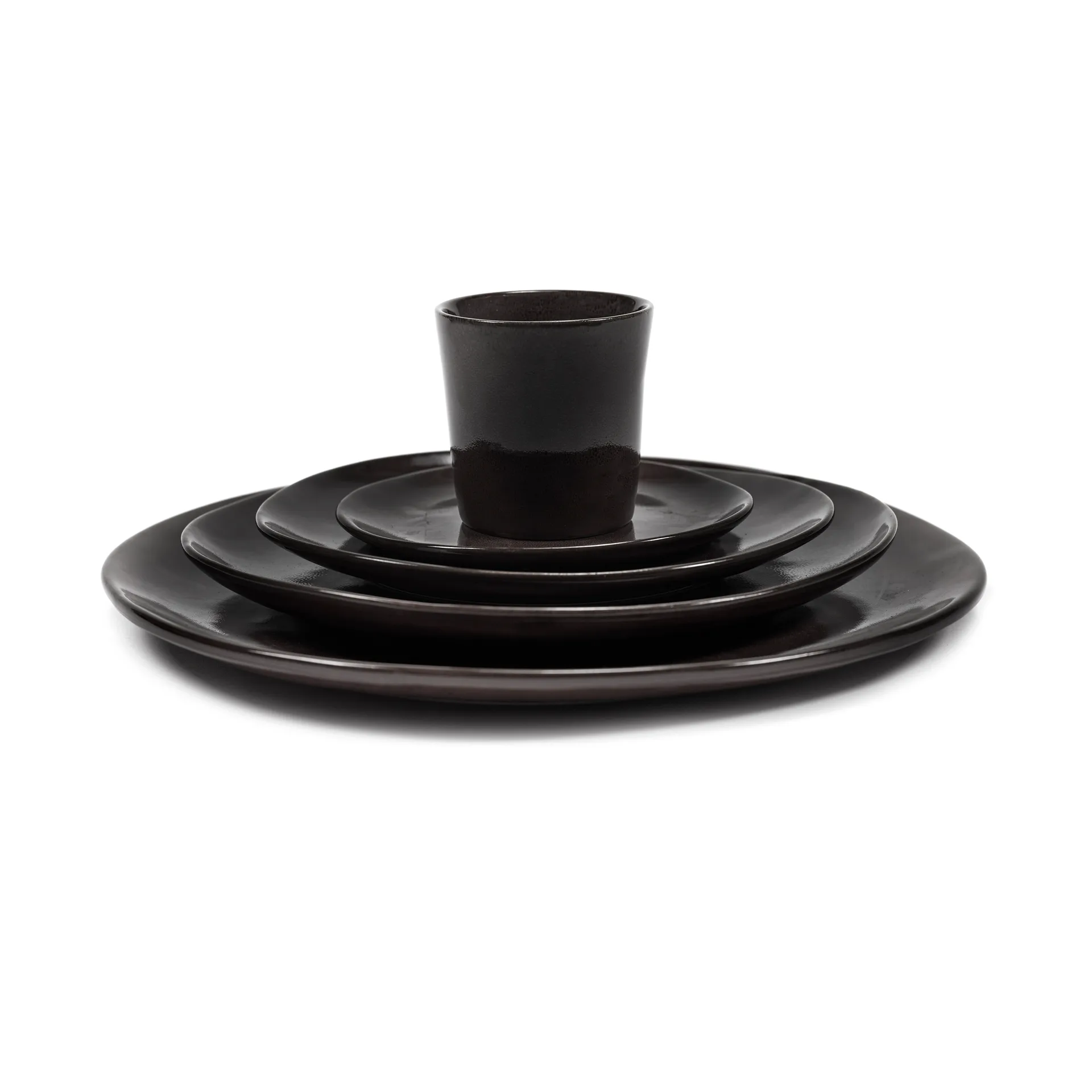 La Mère 盘子 XL Ø27 cm 两件套装, 深褐色 Serax