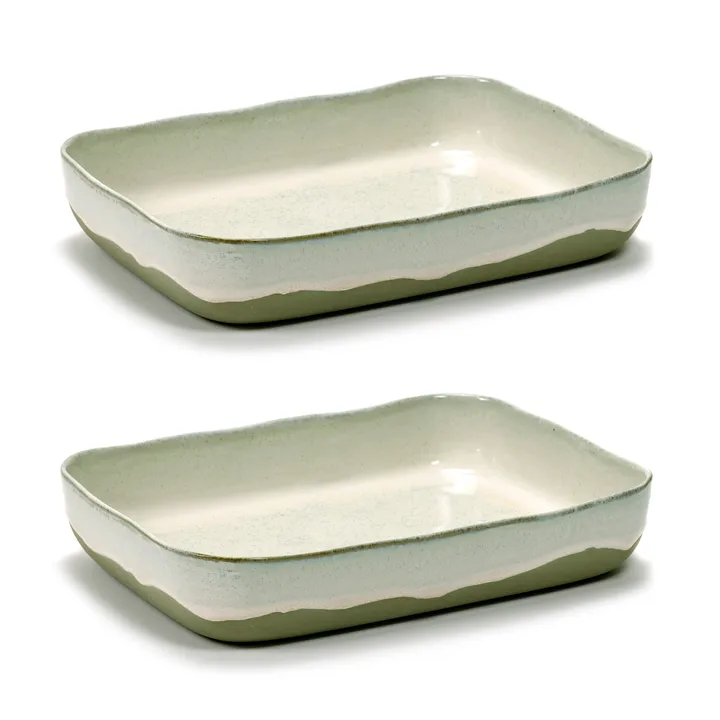 La Nouvelle Table 烤盘 10号 22x30cm 2件装 - 白色 - Serax